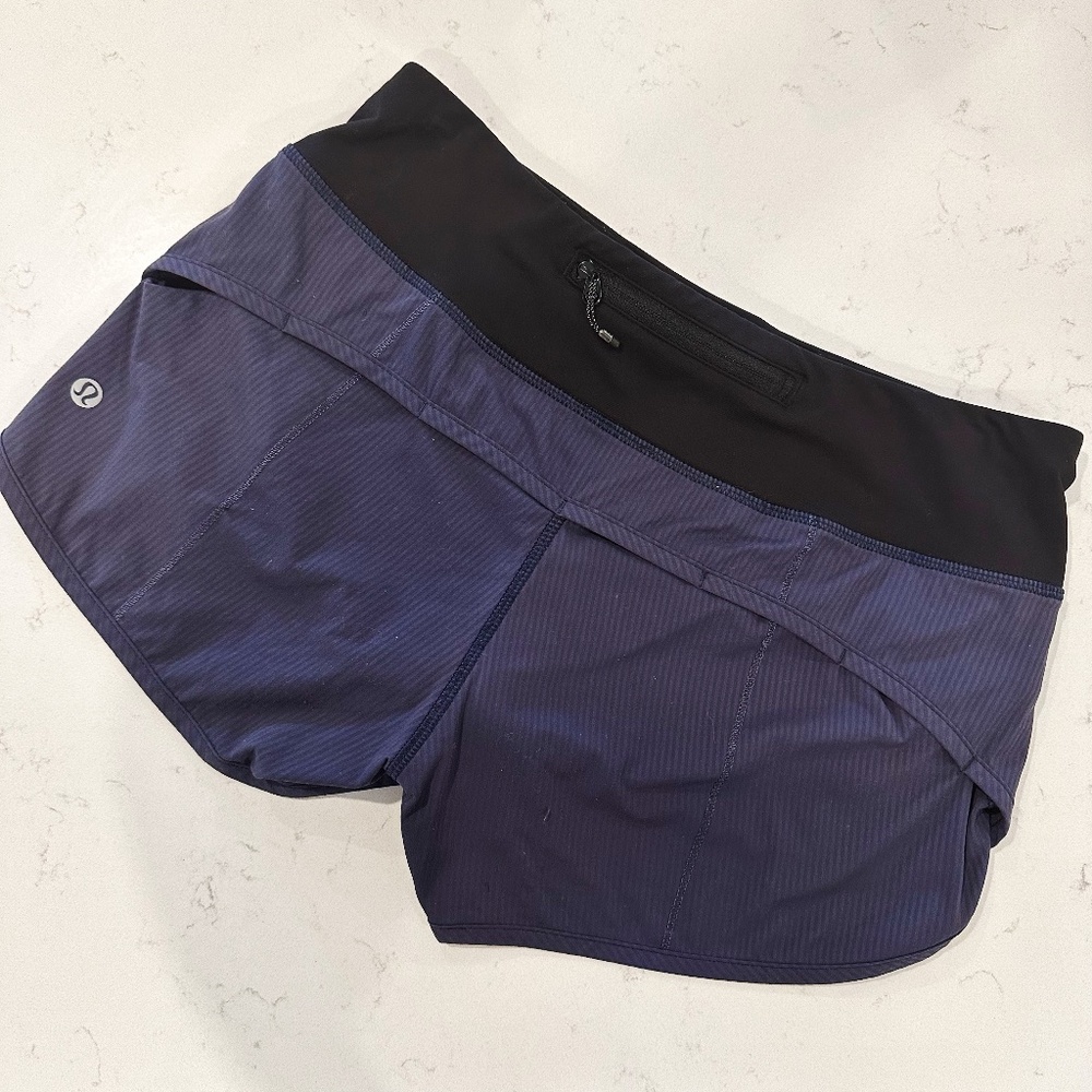 Lululemon Speed Short Cadet Blue Stripe |R6